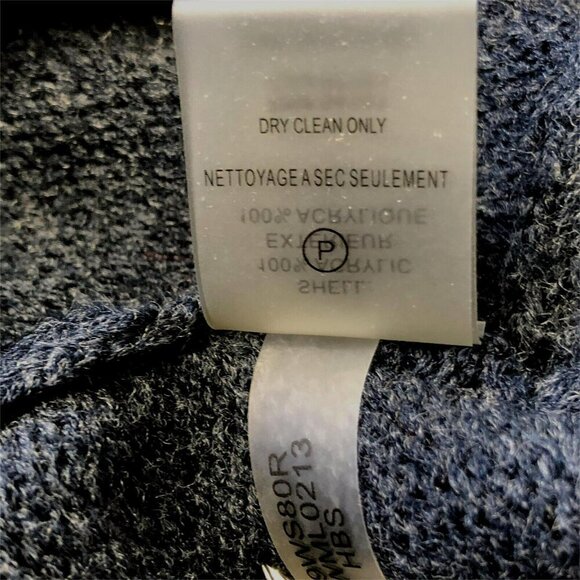 Ivanka Trump Cowl Neck Sweater Gray Fringed Asymmetric Oversized Medium - Picture 7 of 7